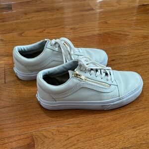 Vans Leather Old Skool Zip Sneakers
